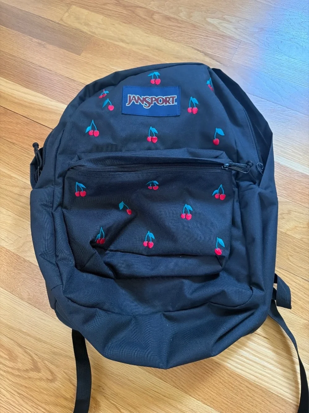 Jansport cherry backpack and lunch bag